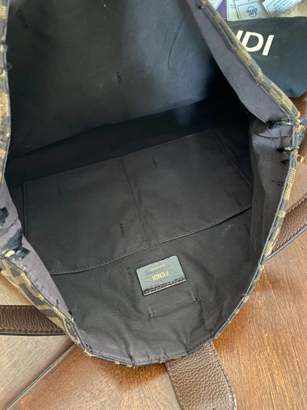 FENDI Canvas XL Hobo / Tote Bag